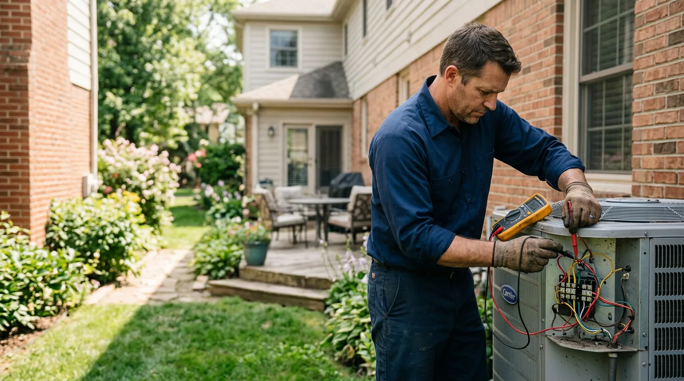 HVAC technician working near Columbia City, OR